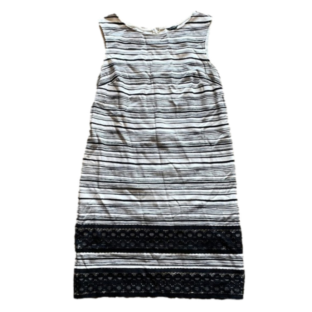 Ann Taylor Women's Size 4 Sleeveless Sheath Black & White Dress